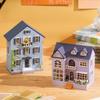 CUTEROOM Деревянный кукольный домик Набор Сделай сам Миниатюрный дом Легко собрать для детей Набор ручной работы со светодиодной подсветкой (D032)
