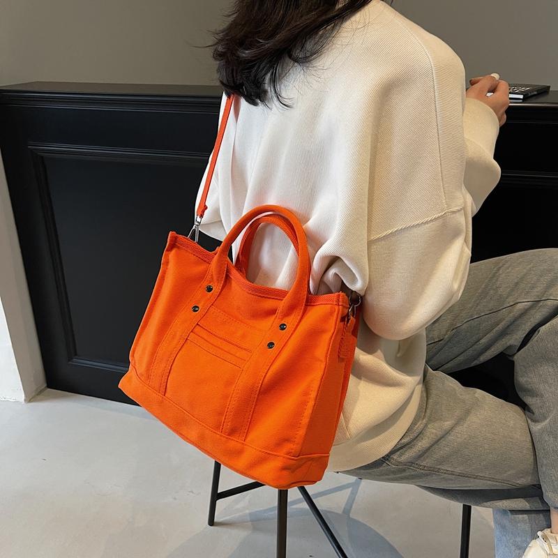 Женские сумки через плечо, холщовые однотонные повседневные сумки-тоут, женские сумки-мессенджеры, брендовые дизайнерские сумки Simplicity Girl'S