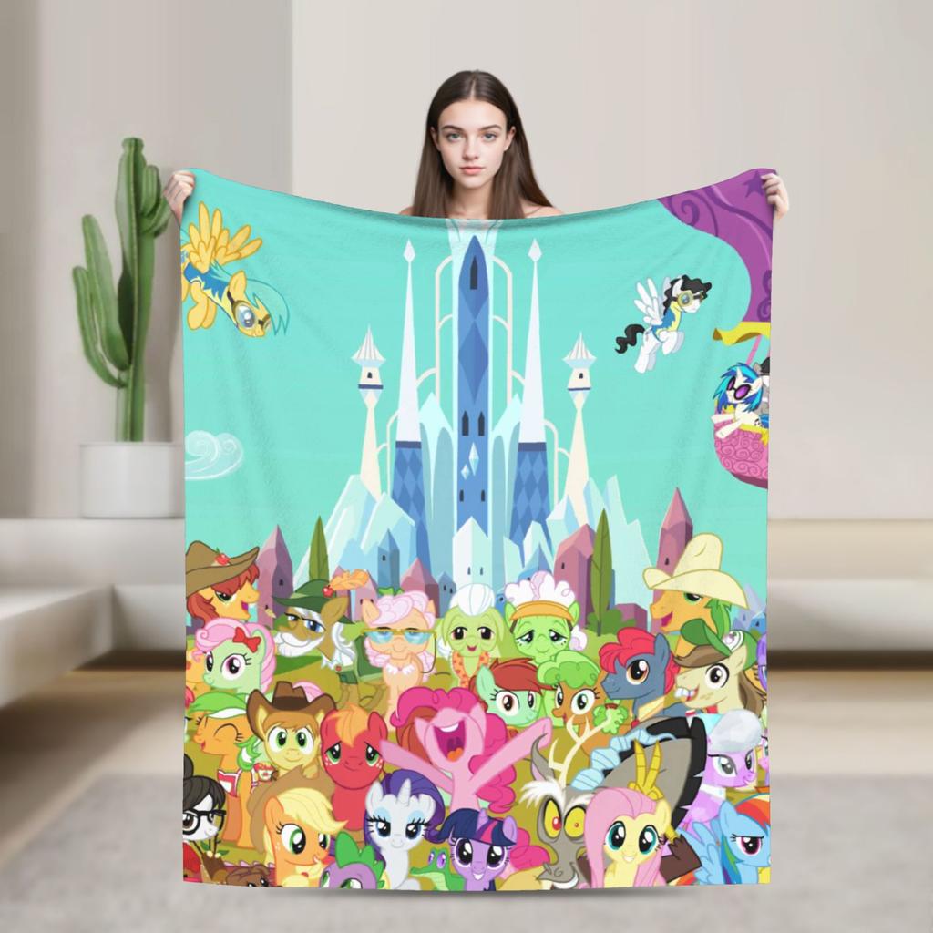 My Little Pony Дружба — это магия Мягкое Теплое Одеяло Детское Взрослое Плюшевое Одеяло с Рисунком Домашний Декор Фланелевый Чехол для Дивана Кровати