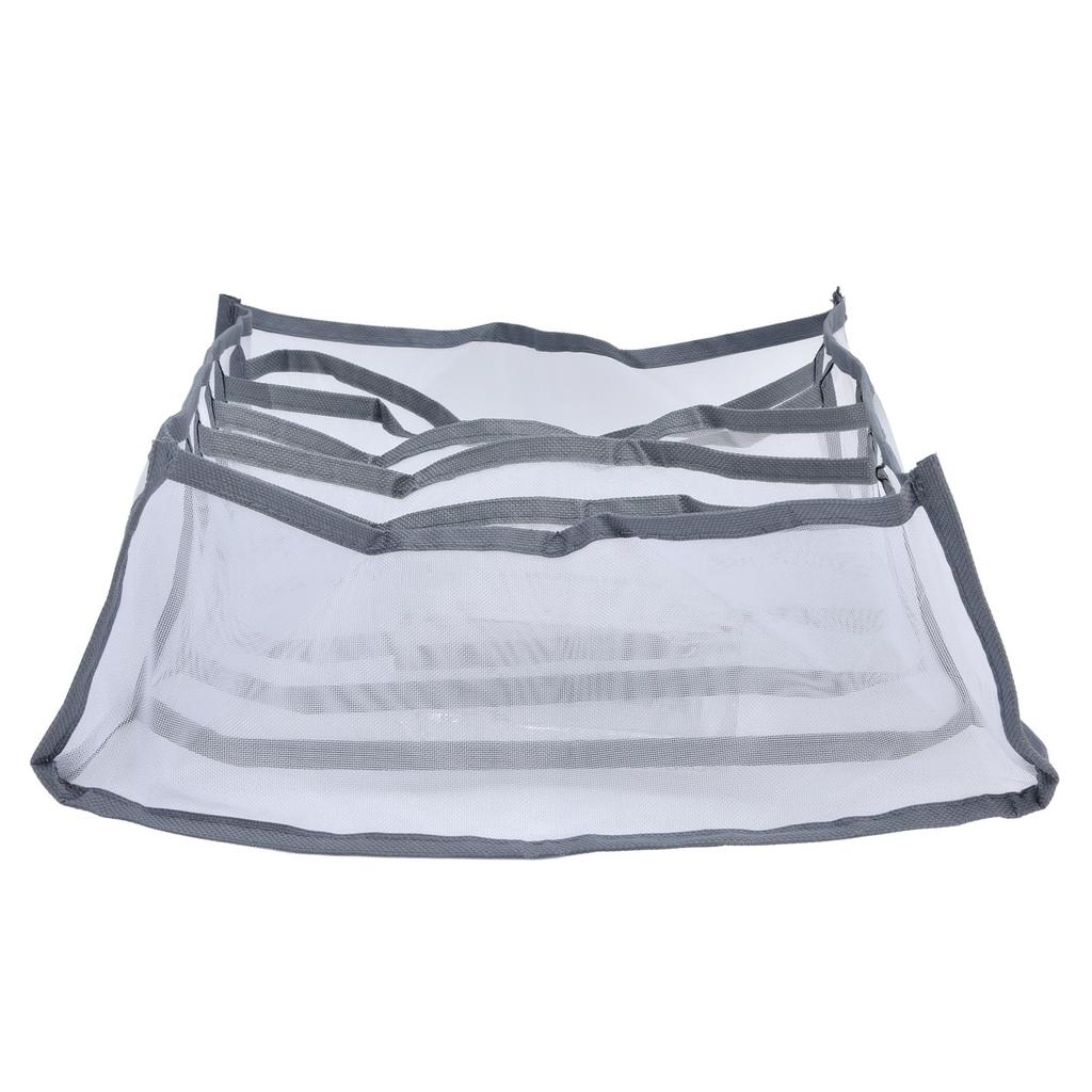 Органайзер для нижнего белья сетчатый складной дышащий многоячеистый ящик для хранения носков бюстгальтеров трусиков 6 ячеек