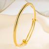 Yellow Gold Bracelet Glossy Golden Concubine Bracelet Classical Affordable Luxury Fashion Matching Women's Simple