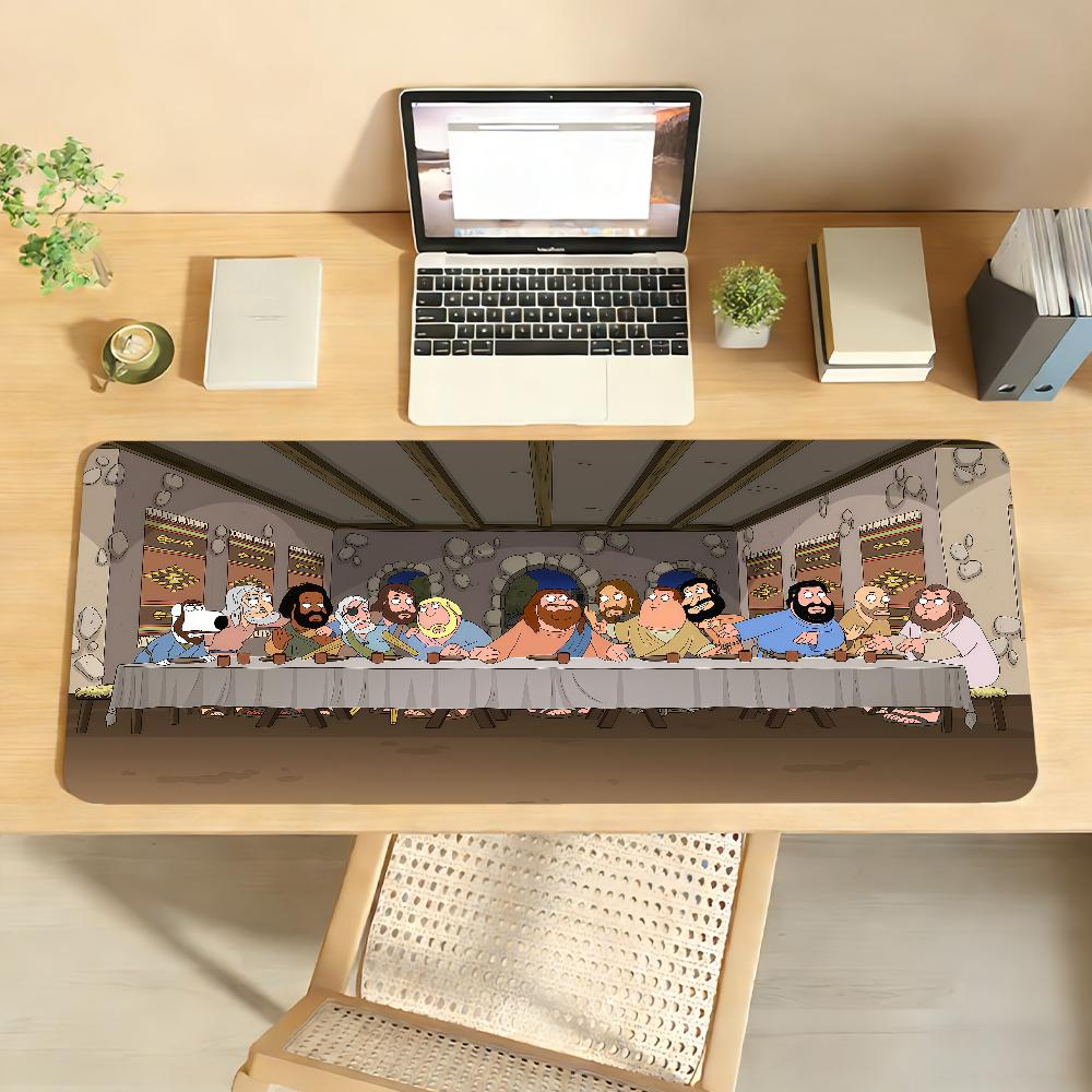 Gaming Mouse Pad Large Desk Mat Antislip Stitched Edges Funny Cartoon Parody Print Extended Office Gamer Mat