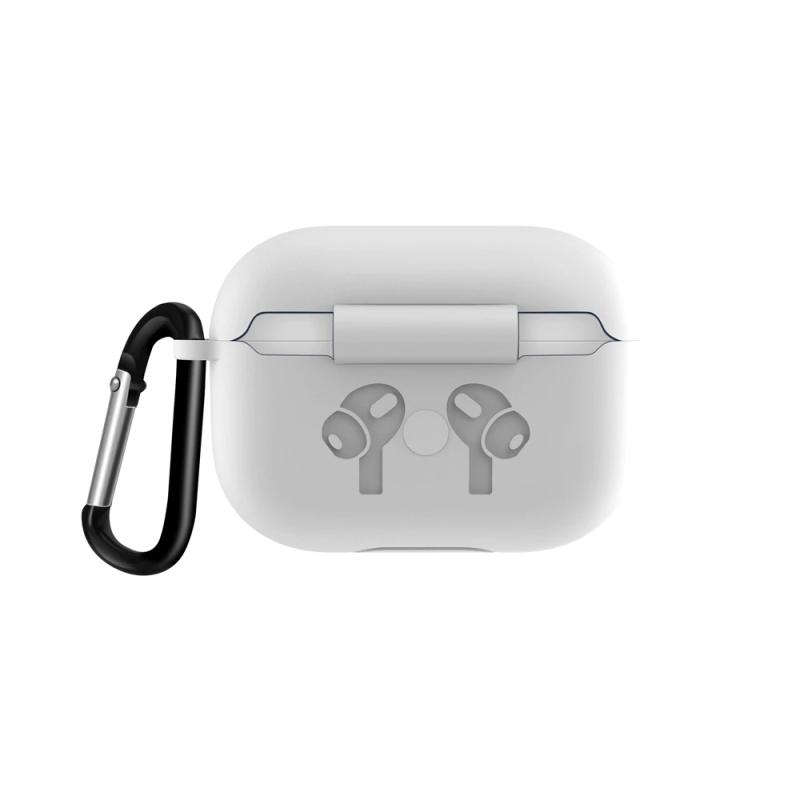 Силиконовый чехол для AirPods Pro, противоударный чехол с защитой от падения и царапин, с крючком для брелка
