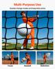 Golf Batting Cage, 3050 x 3050 x 3050mm Golf Cage, Driving Hitting Cages with 3-Ply Knotless Polyester, Golfs Target & 9-Hole Baseball Target, Golfs