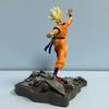 Аниме Dragon Ball Фигурки Одежда для тренировок в бою Фигурка Гоку Прыгающая модель Коллекция Детские Игрушки Кукла Украшение Подарки