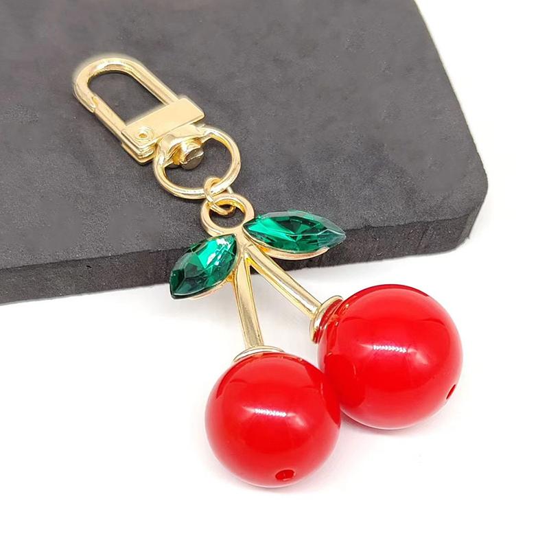 Модный сплав вишневый шарм аксессуар женская сумка автомобильный брелок подвеска вишневое украшение индивидуальное украшение сумки для женщин