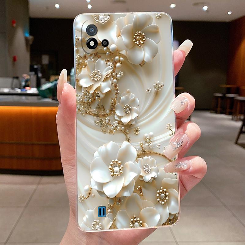 For Realme C20 C20A Case Realme C11 (2021) RMX3231 C11 2020 RMX2185 Phone Cases Flower Butterfly Soft Silicone TPU Jelly Cover