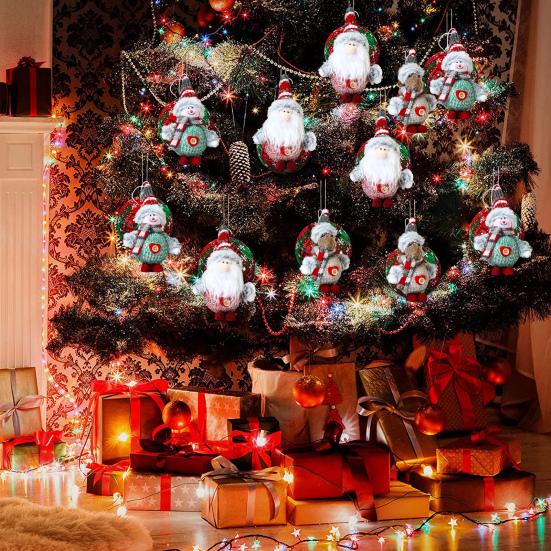 Рождественский кулон Санта-Клаус Снеговик в форме лося Рождественская елка подвесное украшение для праздничных украшений дома