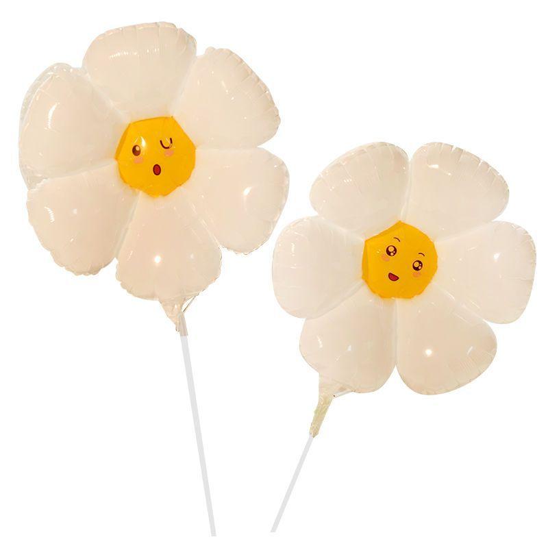 Egg Flower Sunflower Balloon Large Medium Small Daisy Flower Smiley Face Decoration Aluminum Film Balloon