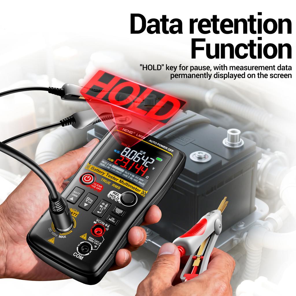 ANENG LM09 Digital Multimeter Battery Internal Resistance Professional Tester 25000 Counts Auto Range Voltmeter Temp Capacitance Ohmmeter Tester Tools