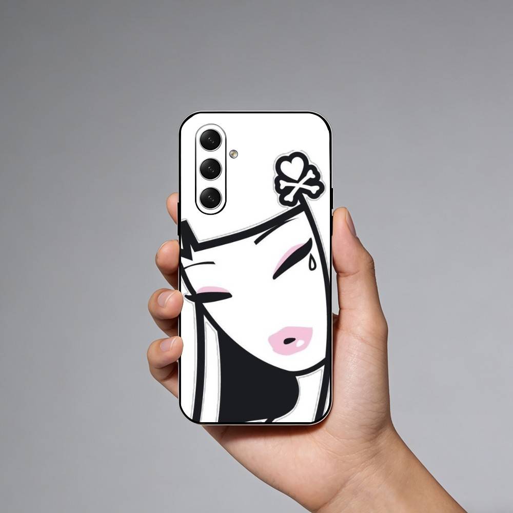 Мультяшный чехол для телефона Tokidokis для Samsung Galaxy A73, A21s, A22, A31, A52, A53, A71, A41, мягкий черный корпус
