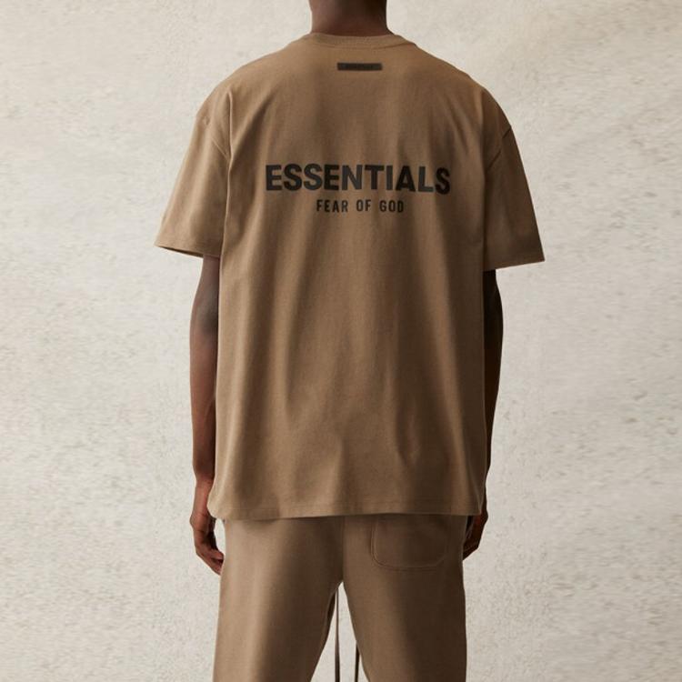 Fear of God Essentials Short Sleeve Tee SS21 Unisex Tops Taupe FOG-SS21-556