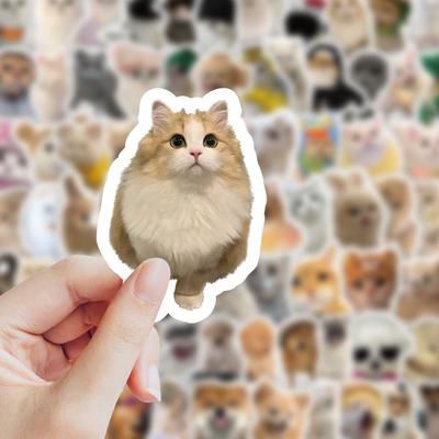 240 штук реалистичных наклеек с изображением котят и щенков, милые наклейки с изображением милых домашних животных, креативные наклейки для телефонных заметок, декоративные водонепроницаемые наклейки