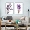 Абстрактные ботанические фиолетовые лавандовые и сиреневые принты, цветы, картина, настенная живопись на холсте, домашний декор, без рамки