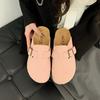 [Ziyan] Retro Half-drag Comfortable Cork Boken Shoes 2025 New Flat-bottomed Outer Wear Casual Bag Head Slippers