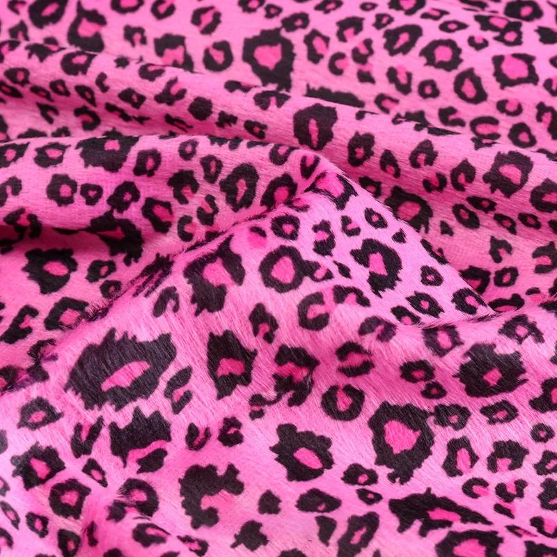 100x150cm Short Plush Fabric Leopard Tiger Cow Pattern Fabric For Diy Garment Sofa Cover Toy Carpet Sewing Patchwork Accessories