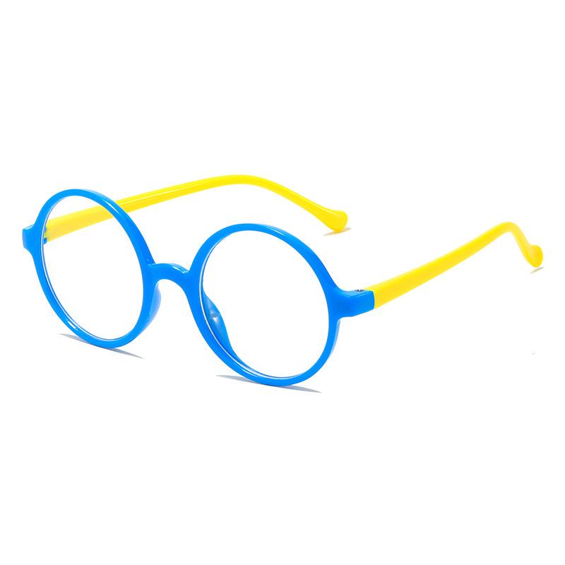 Новые модные детские очки с плоской зеркальной оправой для мальчиков и девочек, милые круглые корейские декоративные фотоочки для детей