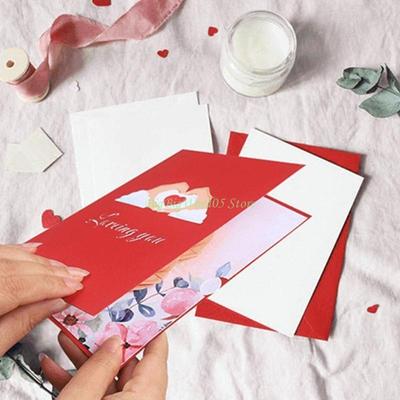 24TE Pop Up Сердце День Святого Валентина Поздравительная Рукописная Открытка Аксессуар для Рождества Нового Года Праздничной Вечеринки Подарок