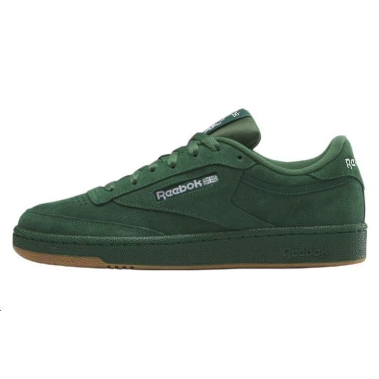 Reebok Club C 85 Dark Green Unisex Sneakers Footwear-White 100074451