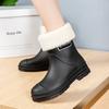 Осенне-зимние короткие женские резиновые сапоги на толстой подошве, удобные модные белые нескользящие резиновые сапоги 36-41