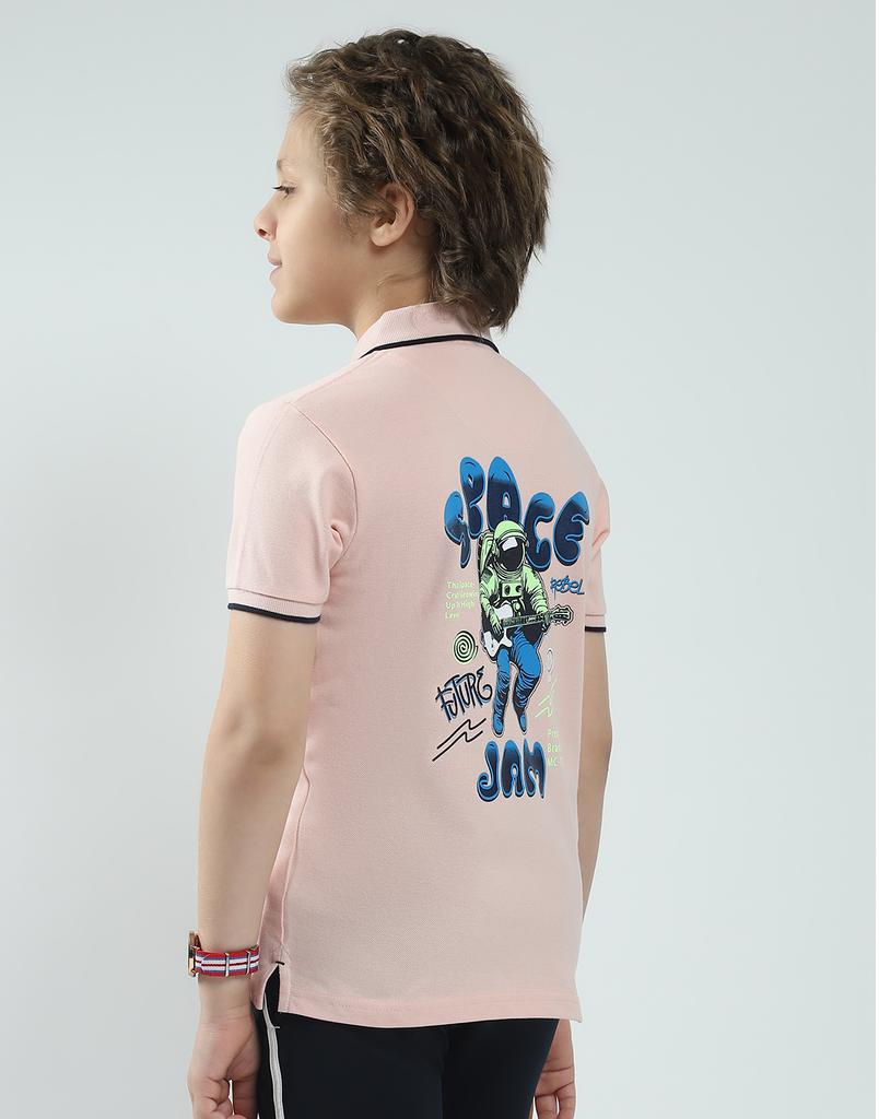 MONTE CARLO Поло с принтом для мальчиков, стандартного кроя, с коротким рукавом