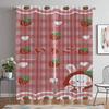 Прекрасные клубничные плотные шторы из 2 предметов, современные шторы для гостиной, тюль для спальни, занавеска для перегородки