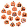 17Pcs Halloween Funny Pumpkin Series PVC Shoe Charms, Shoe Decorations