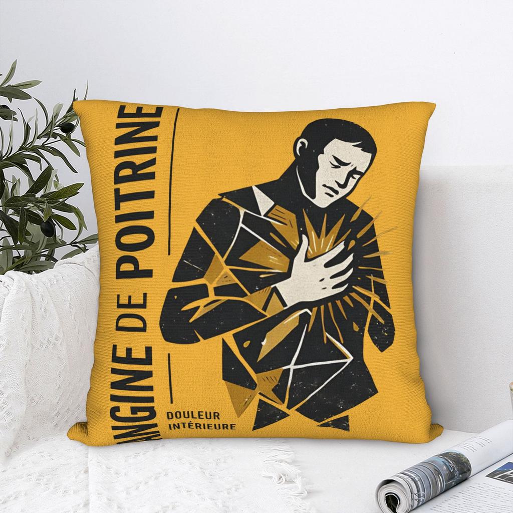 Angine De Poitrine Square Pillow Covers Polyester Car Sherpa Mantra Cushion Cover Cute Decor Throw Pillow Case
