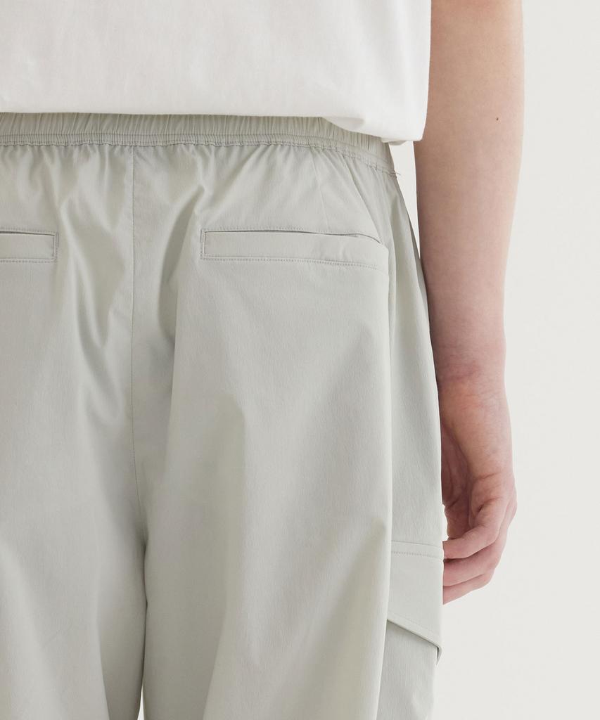 COVERNAT Tech Nylon Semi-Wide Cargo Jogger Pants Light Gray