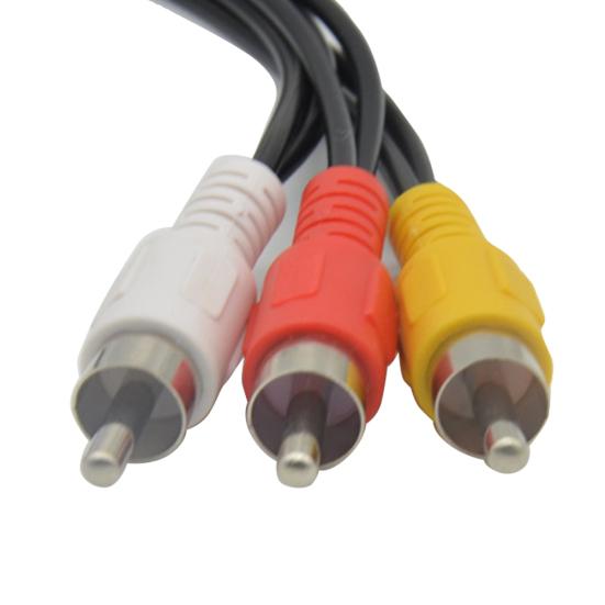 1 шт. 3 RCA штекер на 6 гнездо разветвитель шнур DVD AV аудио видео адаптер кабель