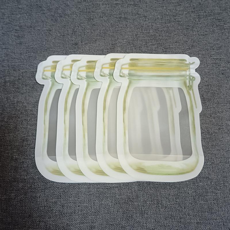 Пакет Mason Bottle Ziplock имеет множество комбинаций, герметичные пакеты для хранения, прозрачные пакеты для закусок, влагонепроницаемые пакеты для сохранения свежести