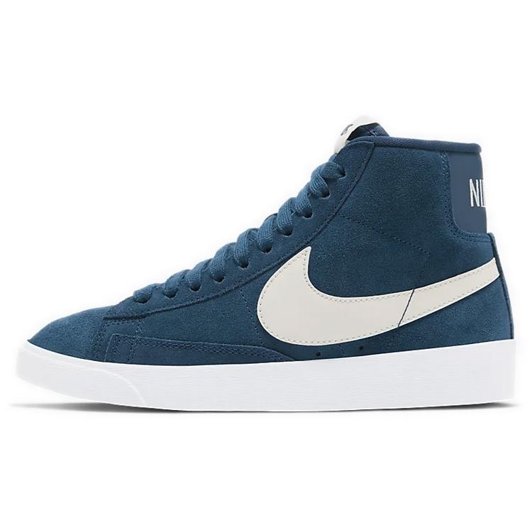 Nike Blazer Mid Vintage Suede Blue White Women's (Unisex) Skate Shoes AV9376 403
