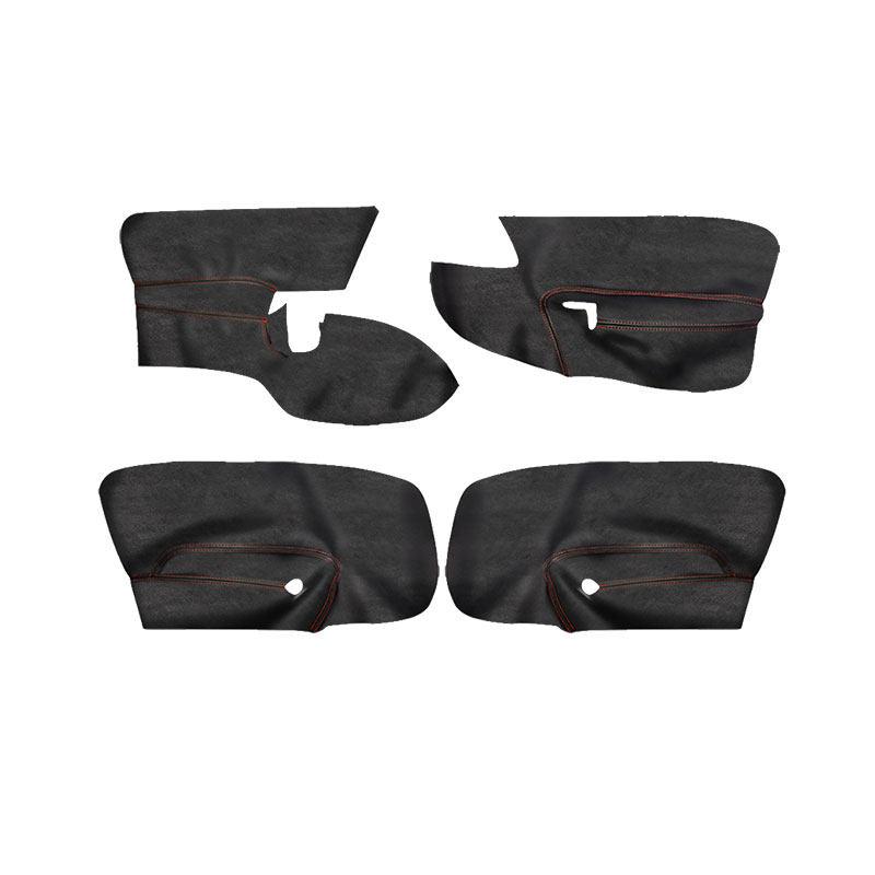 4pcs Car Interior Suede Leather Doors Panel Door Armrest Cover Trim For VW Golf 5 Jetta 2005 2006 2007 2008 2009 2010