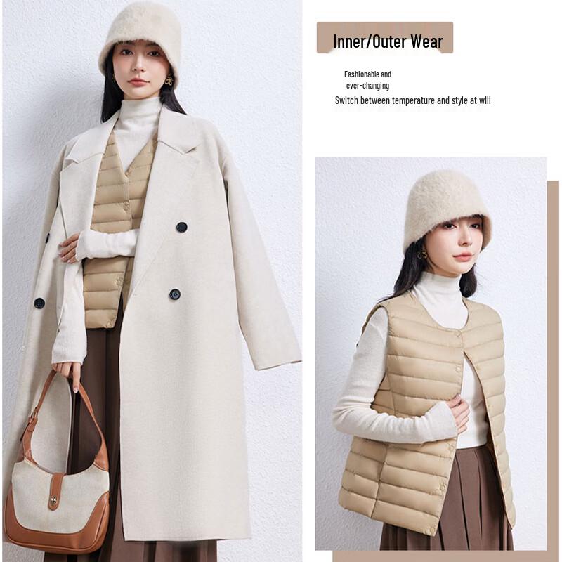 Yaya Women's Lightweight Dual-Collar Duck Down Vest