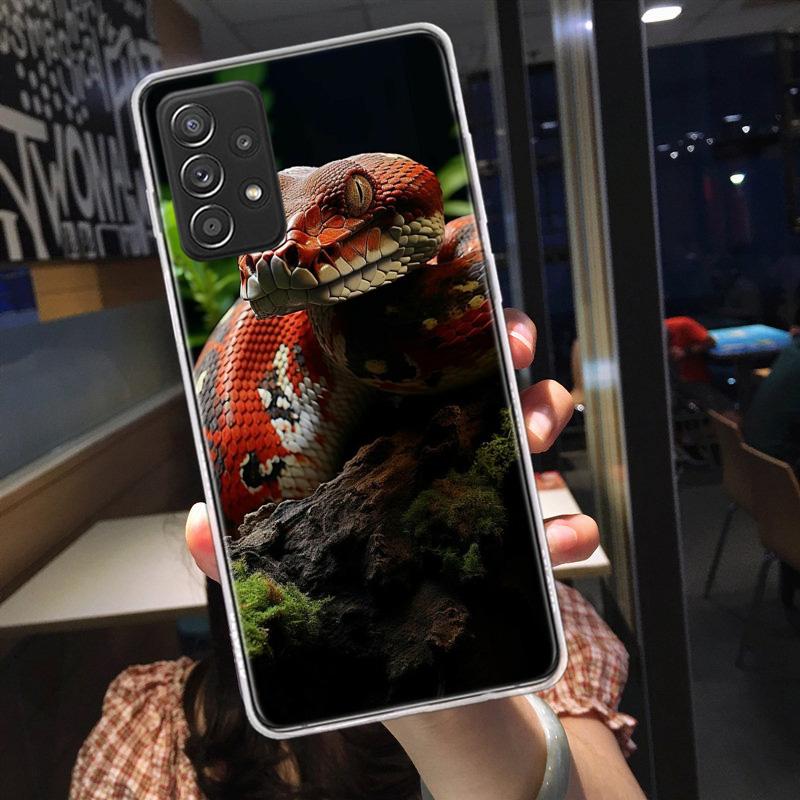 Чехол для телефона "Лесные гадюки и питоны" для Samsung A54 A57 A37 A17 A14 A15 A12 A24 A34 A55 A35 A25 A52S A07 A05S A04S A22 A32 A72