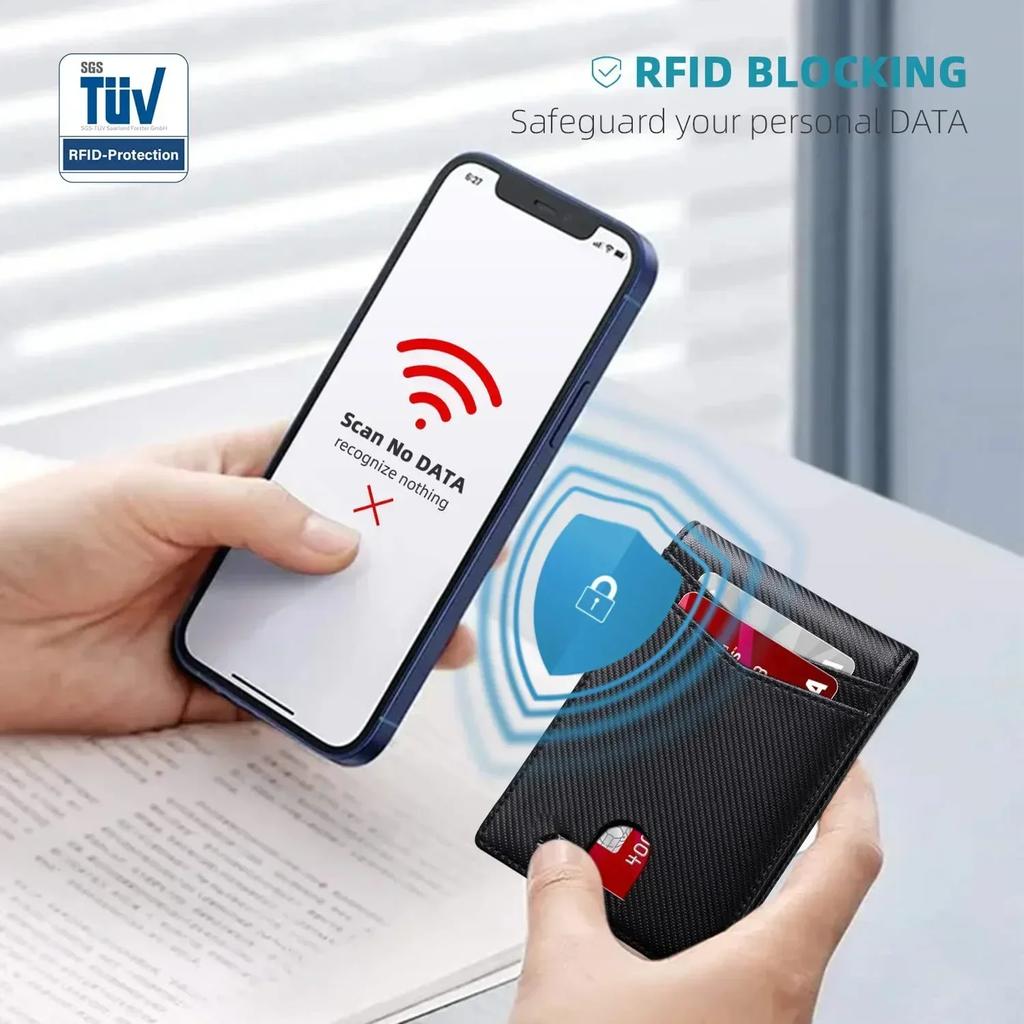 Carbon Fiber Men Wallets Money Bag Credit Card Holder Money Clip Wallet for Men Small Purse Male Billfold Black Vallet Slim