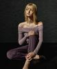 Debiweeo Curlin С открытыми плечами Длинный рукав Devi-T0146-Дымчато-фиолетовый