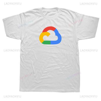 Горячая Распродажа Google Cloud Дизайн Смешная Мужская Футболка Повседневная Мода Уличная Одежда Хип-Хоп Мужская Одежда Харадзюку Летний Стиль Женские Футболки