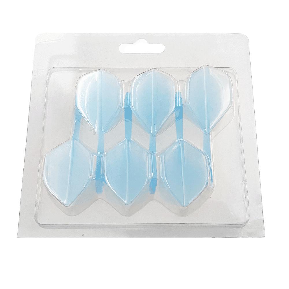 Plastic One Dart Shape Transparent Tail Anti-throw Durable Dart Flights Red Colours 6pcs/box LT04-6pcs