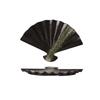 BEPAN Sushi, sashimi, grilled meat plate, Japanese cuisine, black and white tableware, household retro fan-shaped ceramic dinner plate