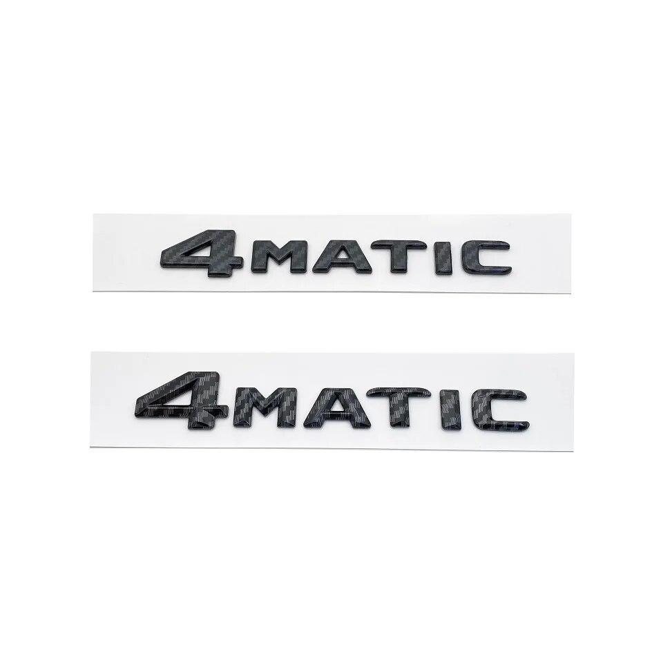3D Carbon Stripe 4Matic Letters Emblem For Mercedes Benz A B C E G S ML SL CL GLA CLA Class AMG Car Trunk Badge Sticker