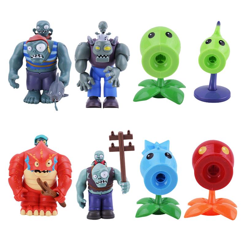 Toys Loose Single-Shot Plant Figures Zombie Statues Pea Shooter Potato Sunflower Kids Birthday Gift