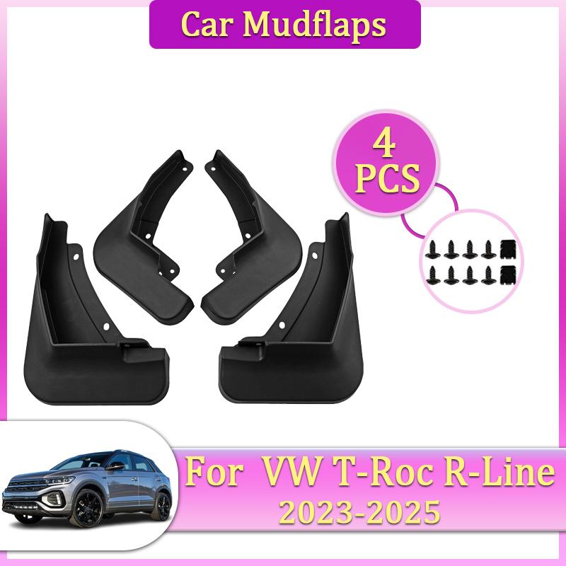 For Volkswagen VW T Roc R Line Accessories 2024 ~2025 Car Mudguards Parts Mudflaps Splash Fenders Flare Cover Guard Auto Mud