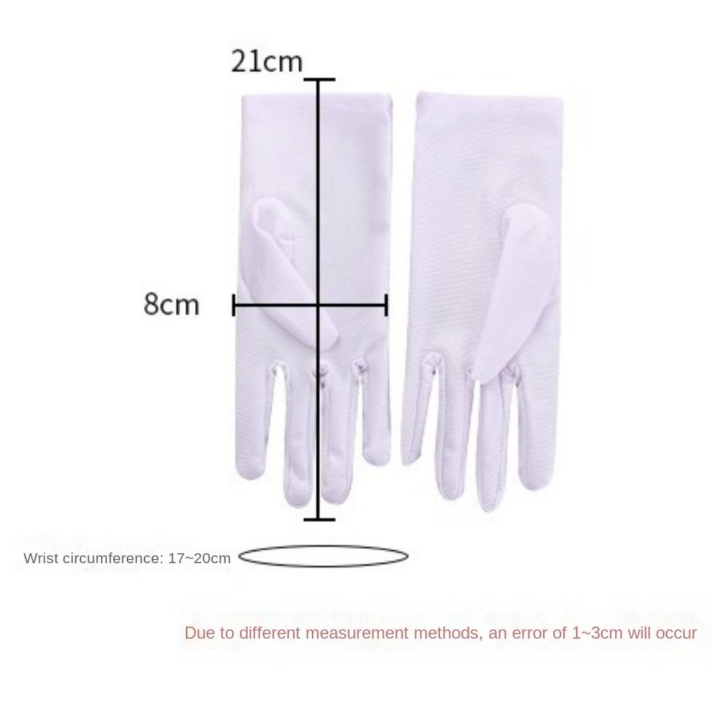 1Pair Women Thin Stretch Gloves Pure Color Driving Short Gloves Sun Protection Gloves Summer
