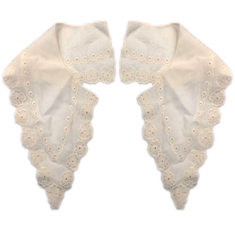 DIY Flower Punch Collar: Embroidered Cotton Lace Shoulder Accessory
