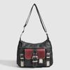 Retro Bag Personalized Soft Leather Motorcycle Bag Single-shoulder Crossbody Bag