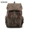 Hot Casual Canvas Travel Vintage Student School Bag Big Laptop Rucksack Canvas Drawstring Backpack