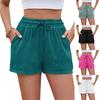 Женские повседневные шорты однотонные на кулиске с карманами весна лето новые