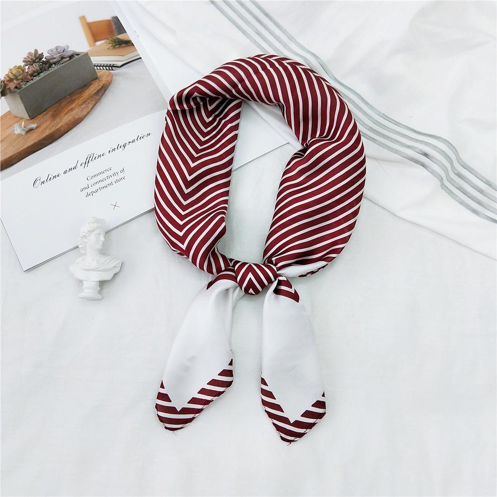 Fashion Decoration Scarf Hairband Tie Hair 70 Small Square Scarf Silk Scarf Women'S Spring And Autumn Versatile Small Scarf Professional Scarf