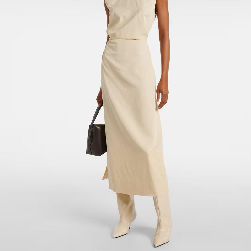 Krazing Pot Осенне-зимняя обувь из микрофибры, туфли на шпильках, высокие каблуки, большие размеры 45, 44, 46, женские теплые сапоги выше колена